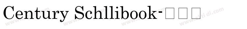 Century Schllibook字体转换